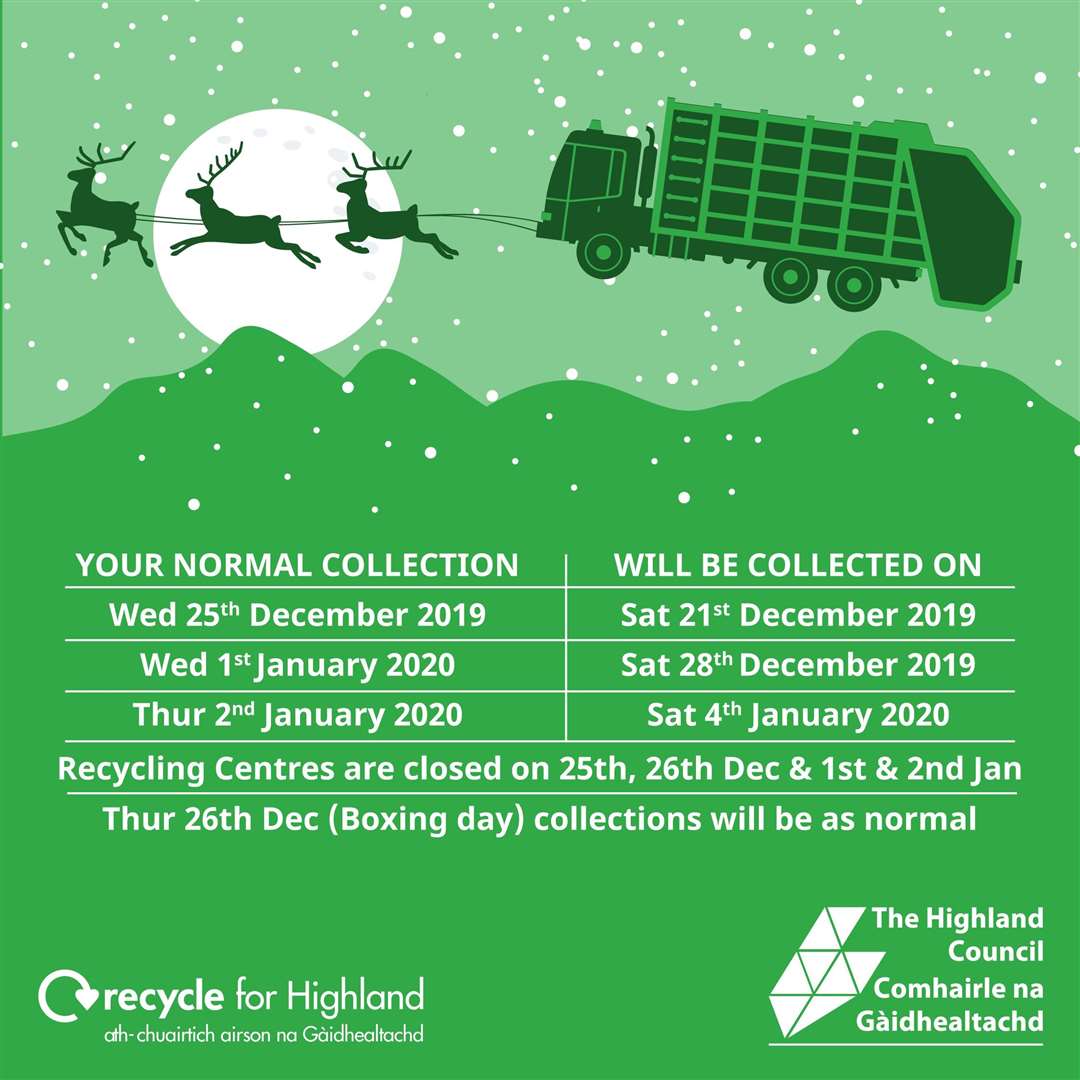 Christmas collection information.