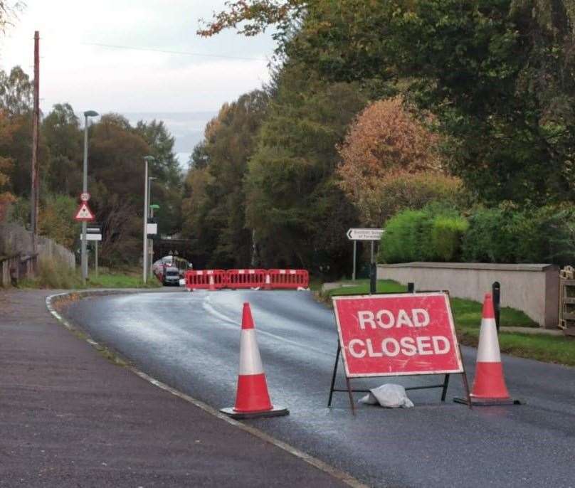 A section of Culloden Road in Inverness had been closed to enable Network Rail to make repairs to a railway bridge. Photo: Highland Council