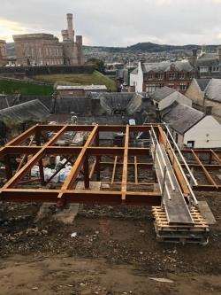 The site of the future houses next to Raining's Stairs in Inverness.