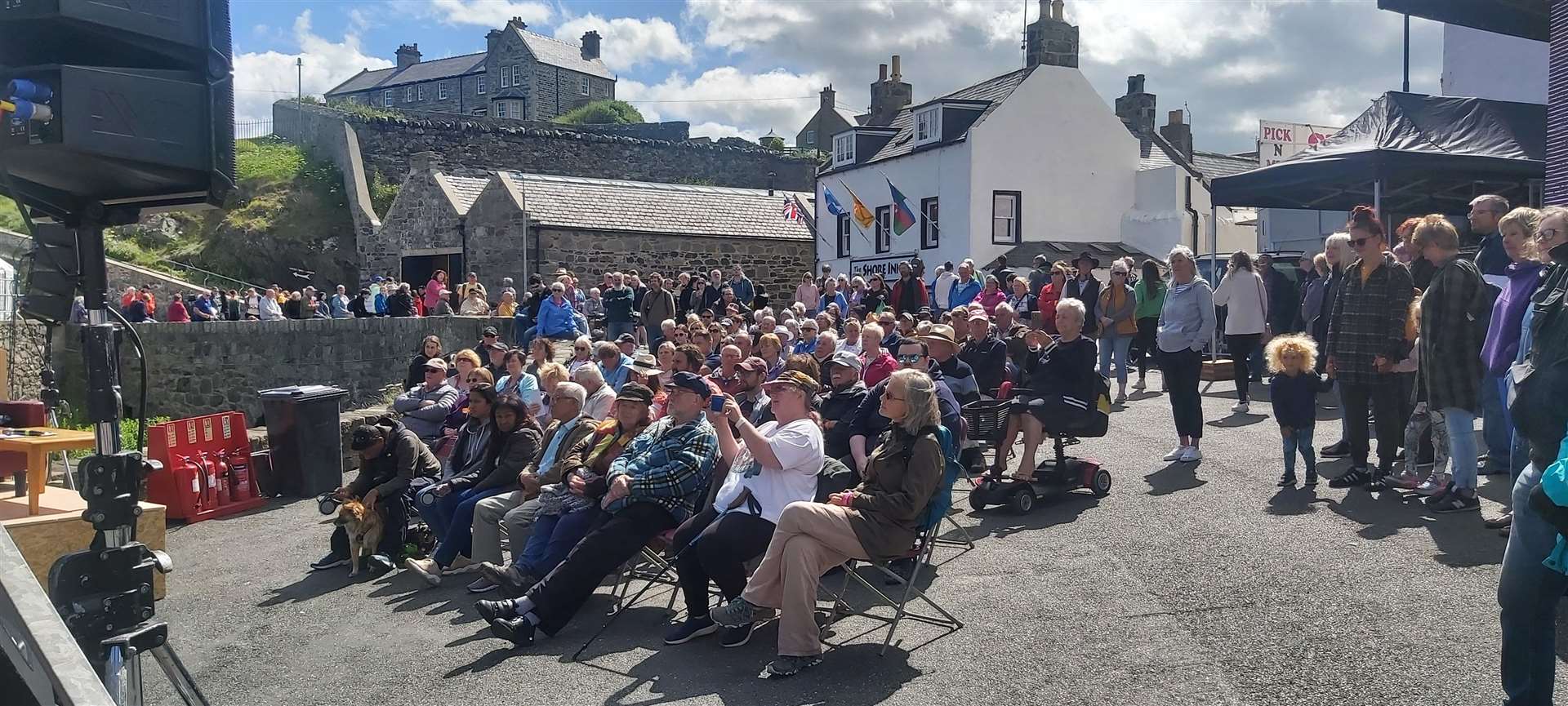 The crowds enjoyed the entertainment in the sunshine.
