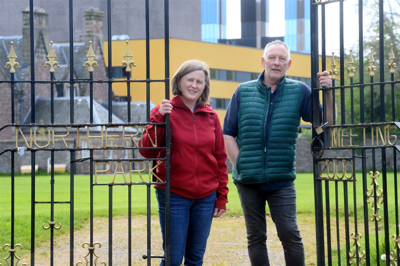 Alison Tanner, of the Inverness City Heritage Trust, and Jon Ford, of the Northern Meeting Park Group.