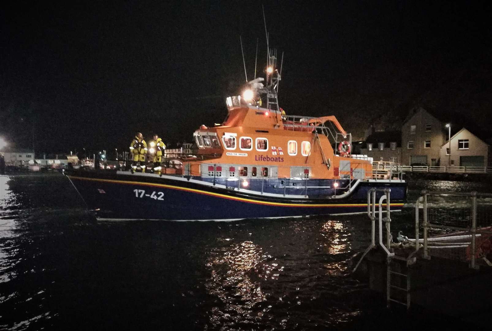 Thurso lifeboat aided in the search for the missing man at Scrabster harbour. This image is from an unrelated incident.