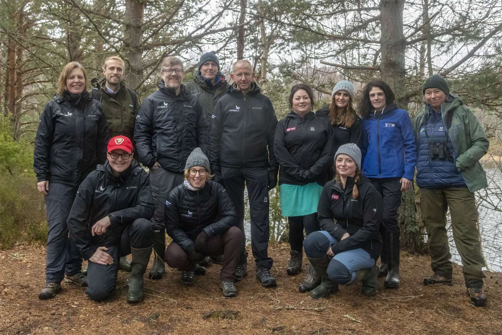 Teams from the Scottish Government, Cairngorms National Park Authority, NatureScot, Five Sisters Zoo and Beaver trust who were involved in the release. Picture: Beaver Trust.