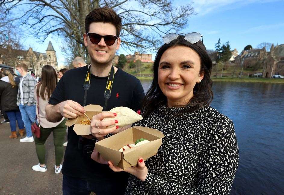 Calum Stuart and Julia Bryce tuck in at the Highland Food and Drink Trail.