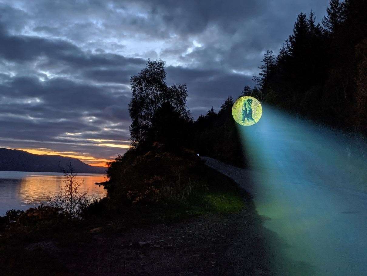 The projection at Loch Ness.