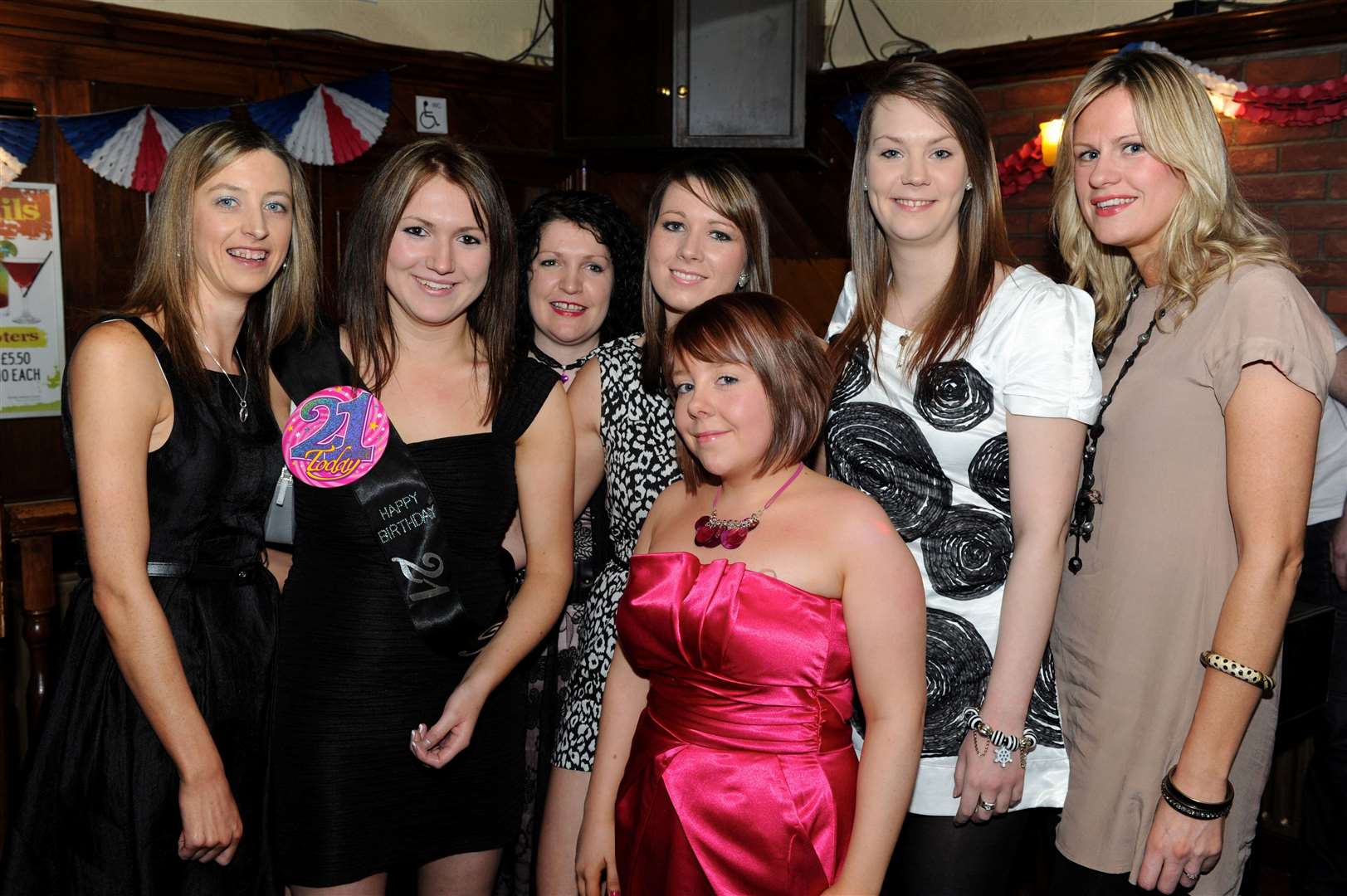 (2nd left) Kayleigh Millward from North kessock celebrates her 21st at Lauders.