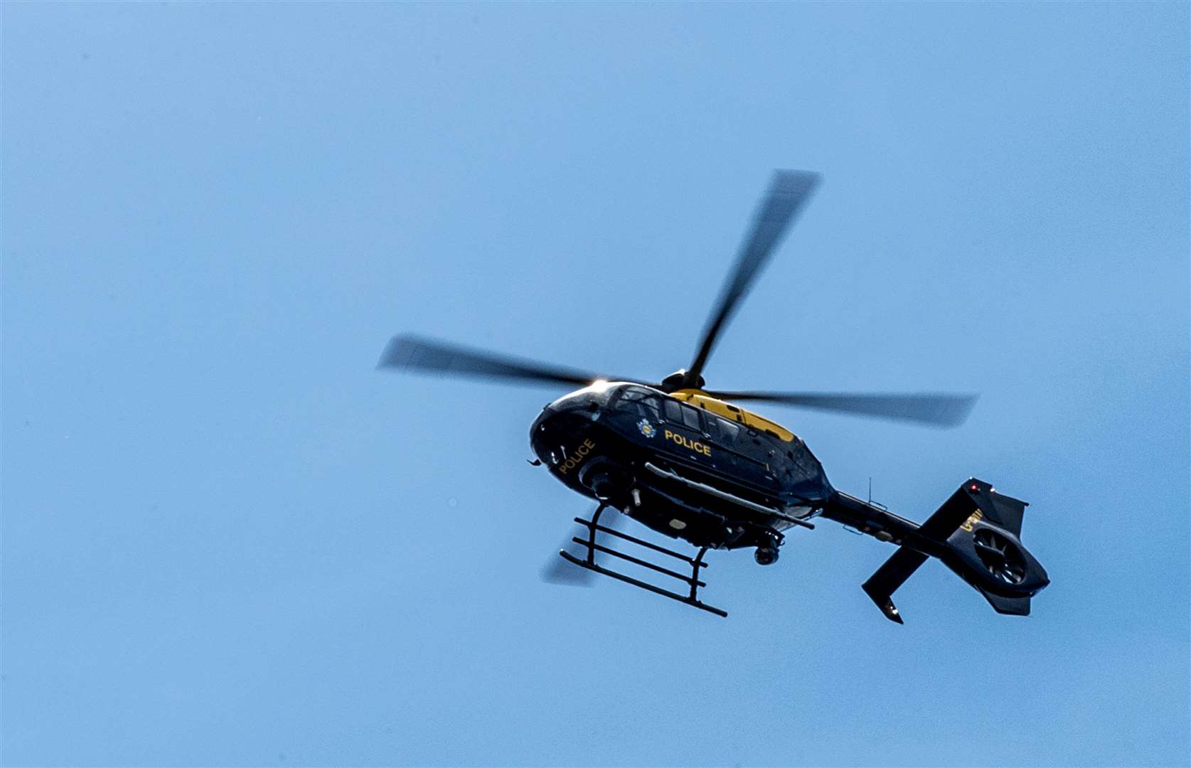 A police helicopter (Nick Ansell/PA)
