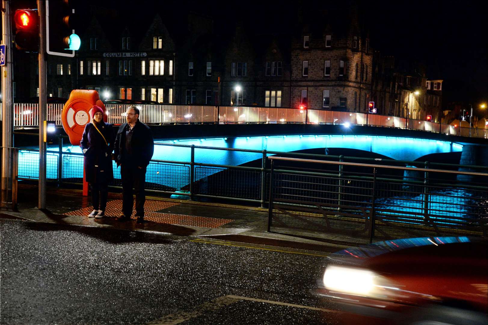 Ness Bridge has been bathed in light to raise awareness of causes before.