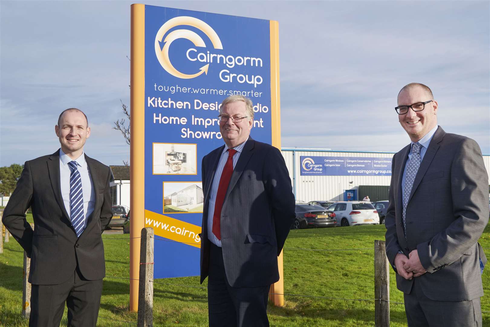 Cairngorm Group handover: David Dowling (centre) with sons Scott and Chris (glasses)