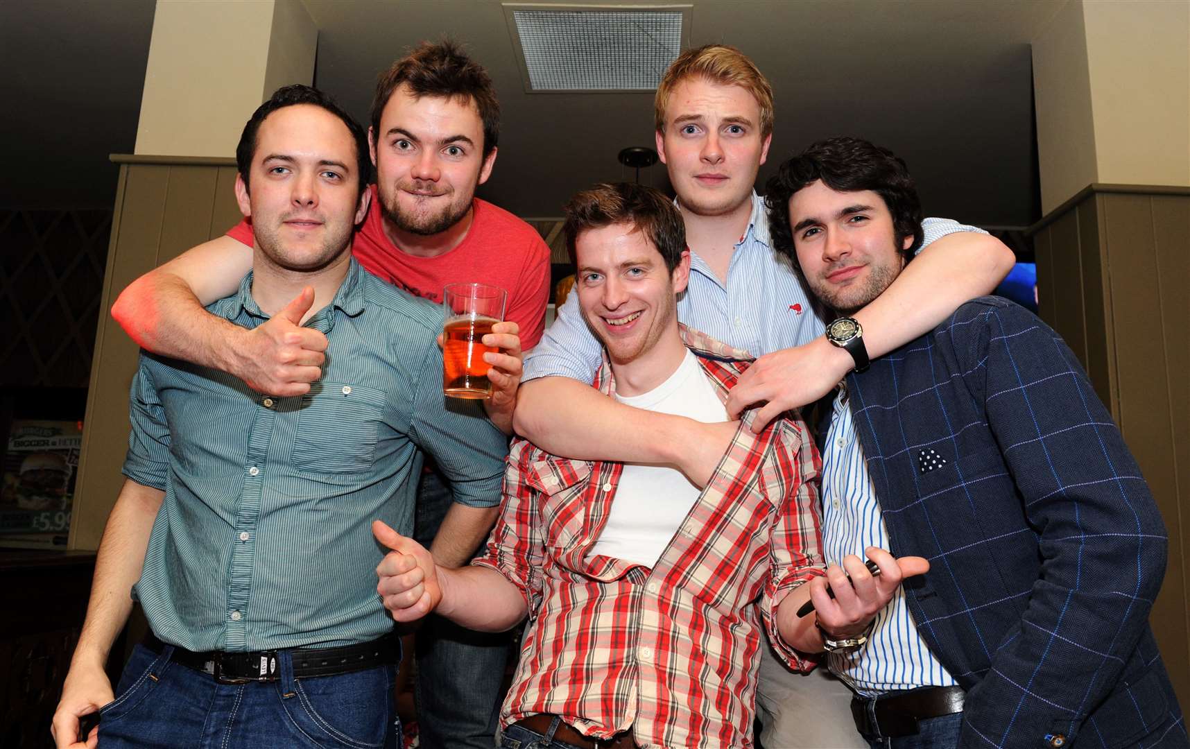 Cityseen 15th Oct 2011. Colin Collins (far right) in Smith & Jones with mates for his 25th birthday..