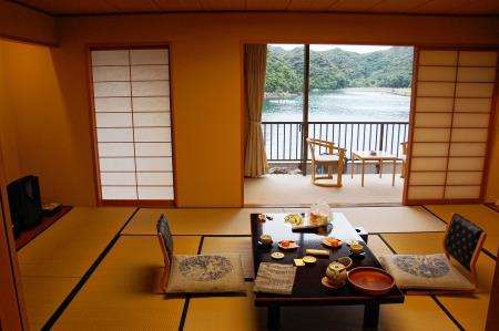 My room in the hotel Nakanoshima, in Katsuura on the island