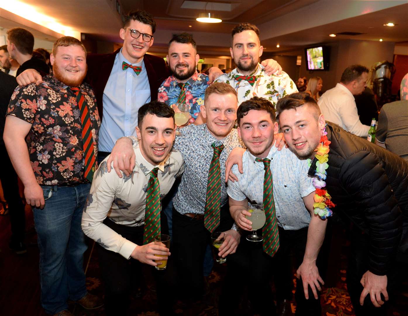 Highland Rugby Club on bad shirt night out. Picture: Gary Anthony.