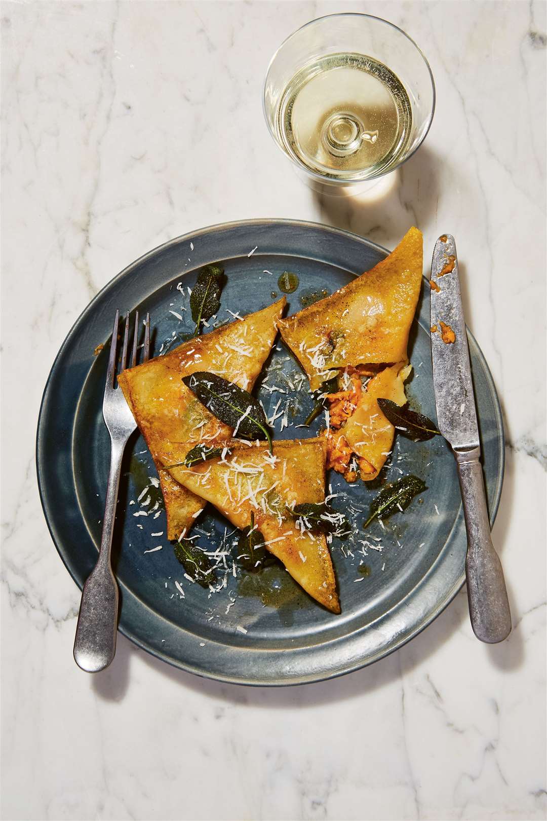Sweet potato ravioli from The Shortcut Cook by Rosie Reynolds (Hardie Grant, £15). Picture: Louise Hagger/PA