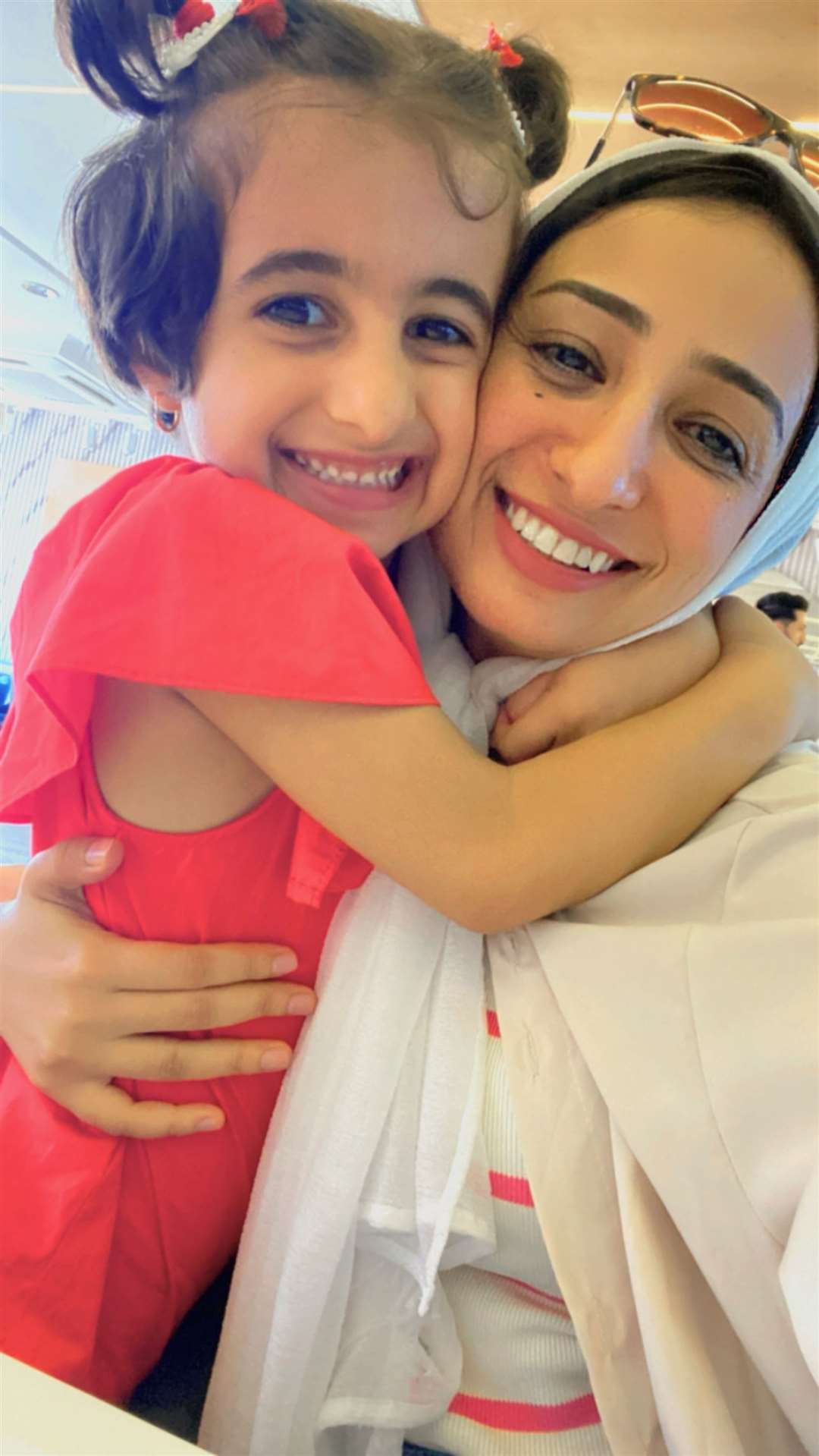 Israa Aljaish and her daughter Marlin (Israa Aljaish/PA)