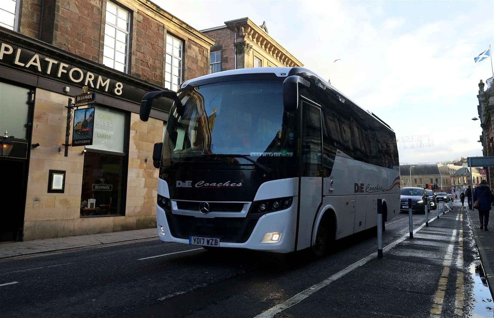 A coach in Inverness city centre. Picture: James Mackenzie