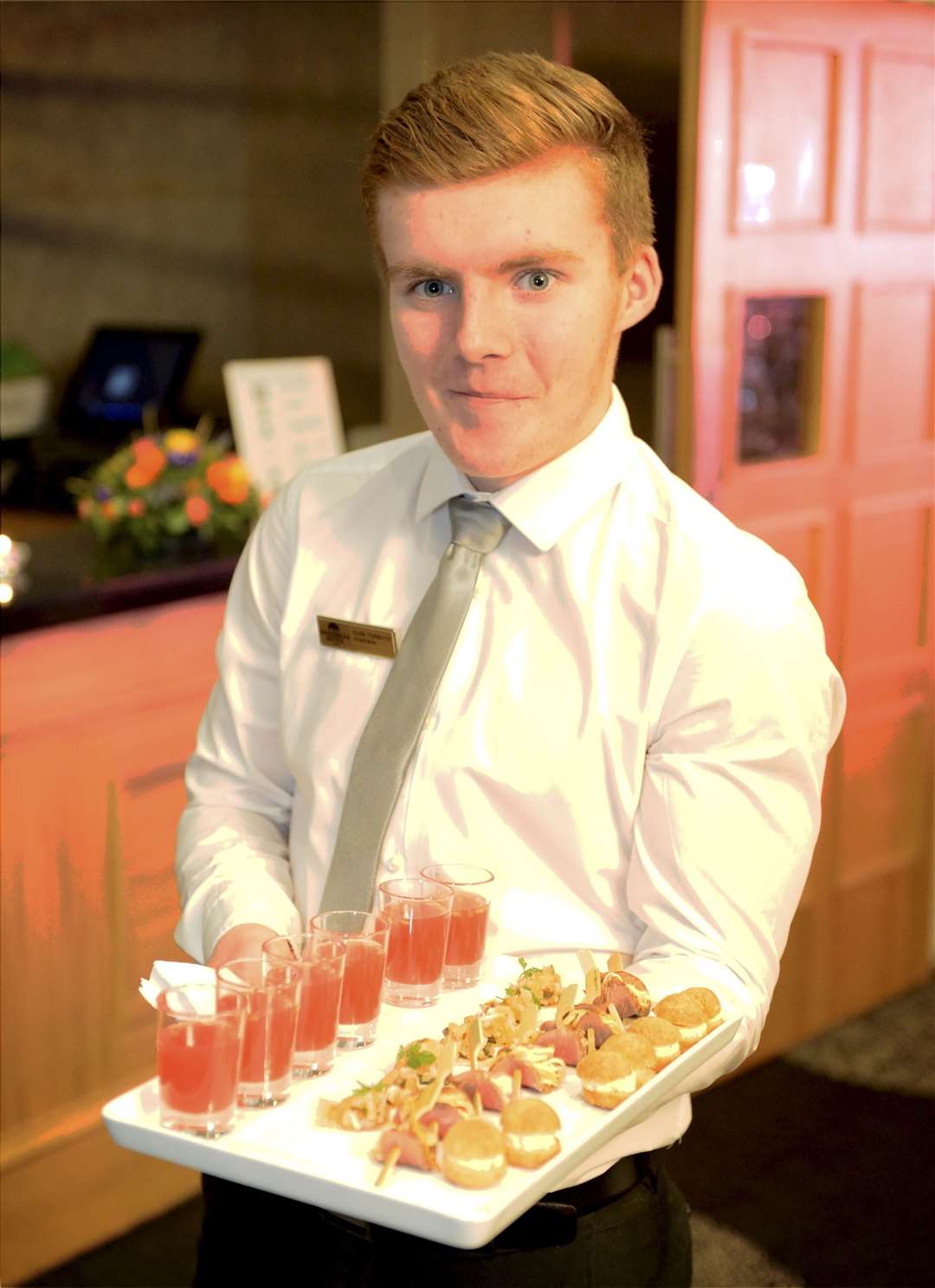 Highlands & Islands Food & Drink Awards 2019 at the Kingsmills Hotel..Evan Forsyth, waiter at Kingsmills Hotel..Picture: James MacKenzie..