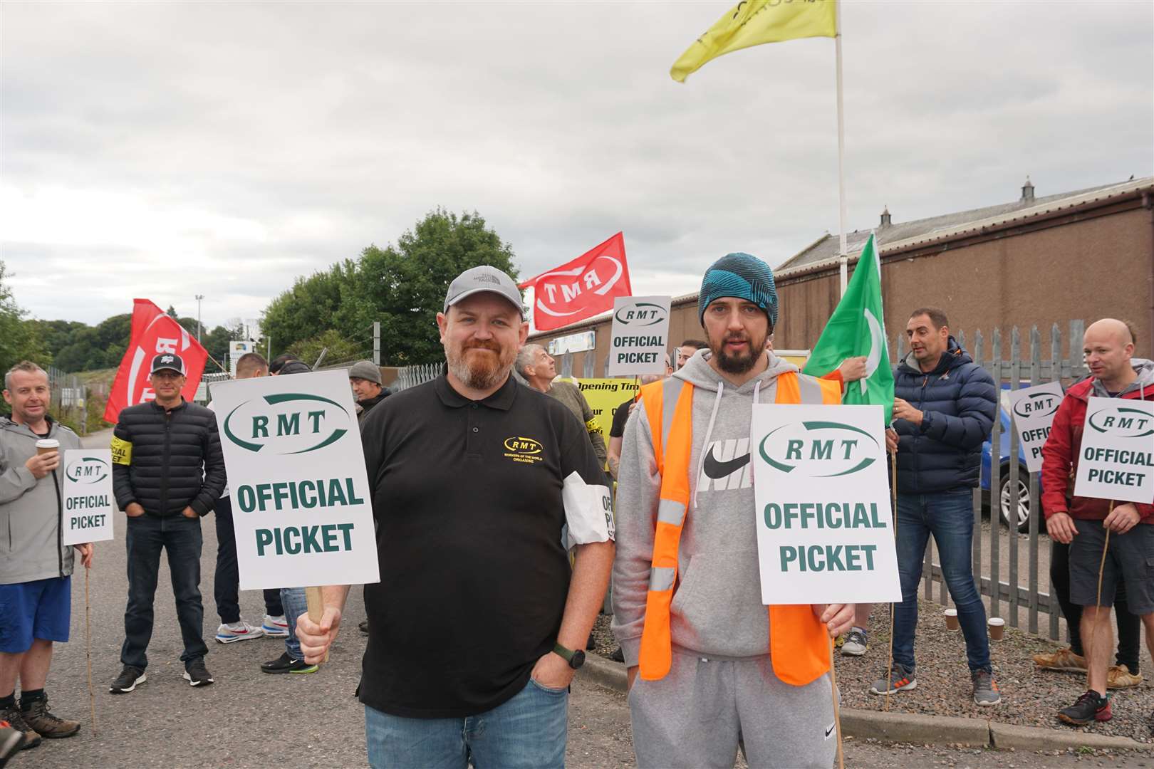 Local RMT representatives Andrew Brown and Douglas MacQuarrie. Pictures: Federica Stefani