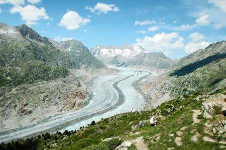 The shrinking Aletsch glacier