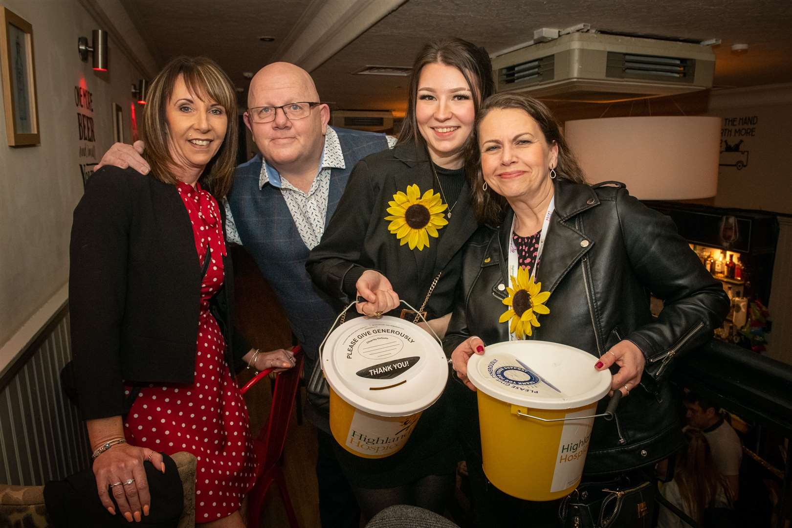 Strictly contestant Gillian Cooper (right) out raising money for the Hospice. Picture: Callum Mackay.