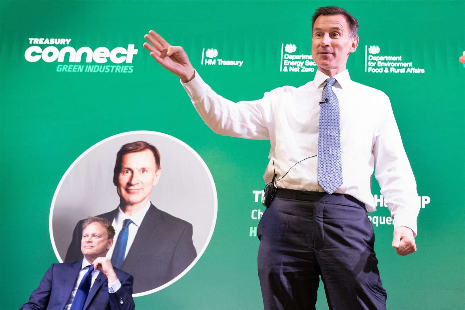 Chancellor of the Exchequer Jeremy Hunt speaking at the event in east London (Stefan Rousseau/PA)