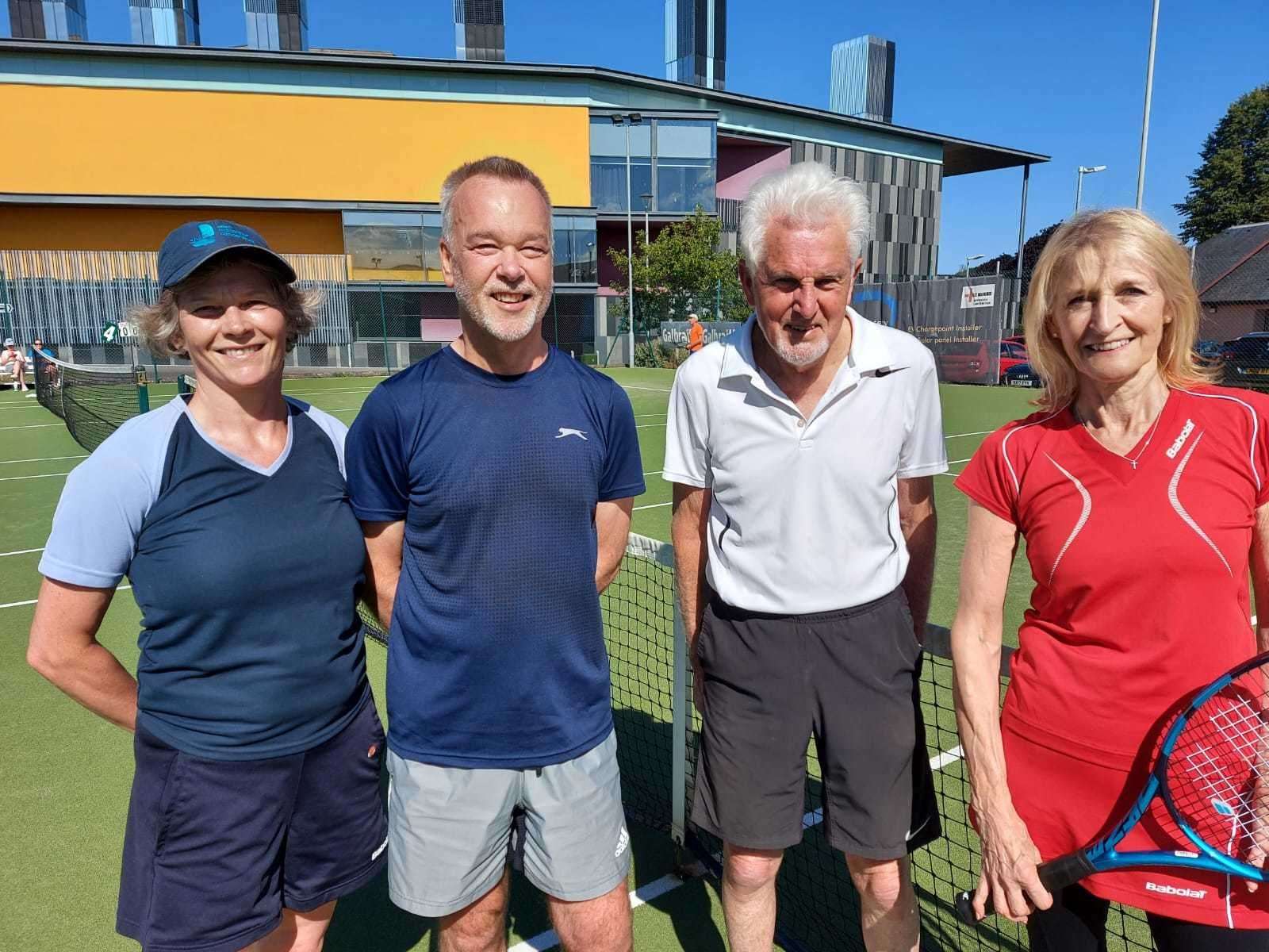 Deborah Macrae and Danny Gillson won the 100+ competition at the Inverness Tennis Club Championships.