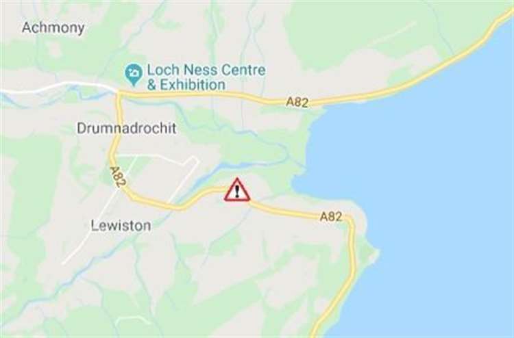 The area of the A82 where the crash happened.