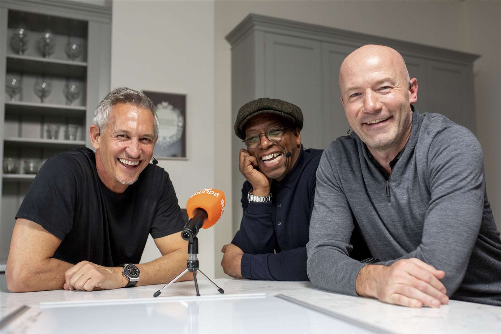 Gary Lineker with his Match of the Day cohorts Alan Shearer and Ian Wright.