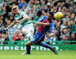 Celtic's Stuart Armstrong scores past Ross Draper to make it 3-0 in Saturday's 4-2 win for the Hoops.