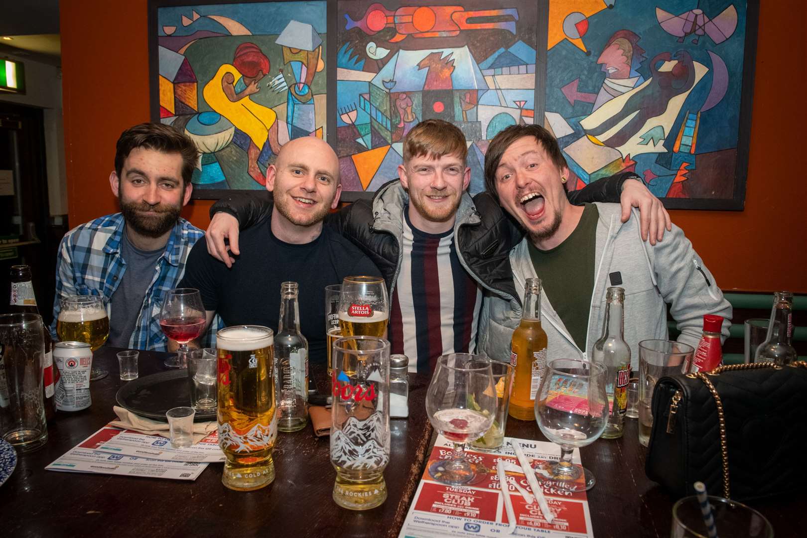 Lads' night out. Picture: Callum Mackay.