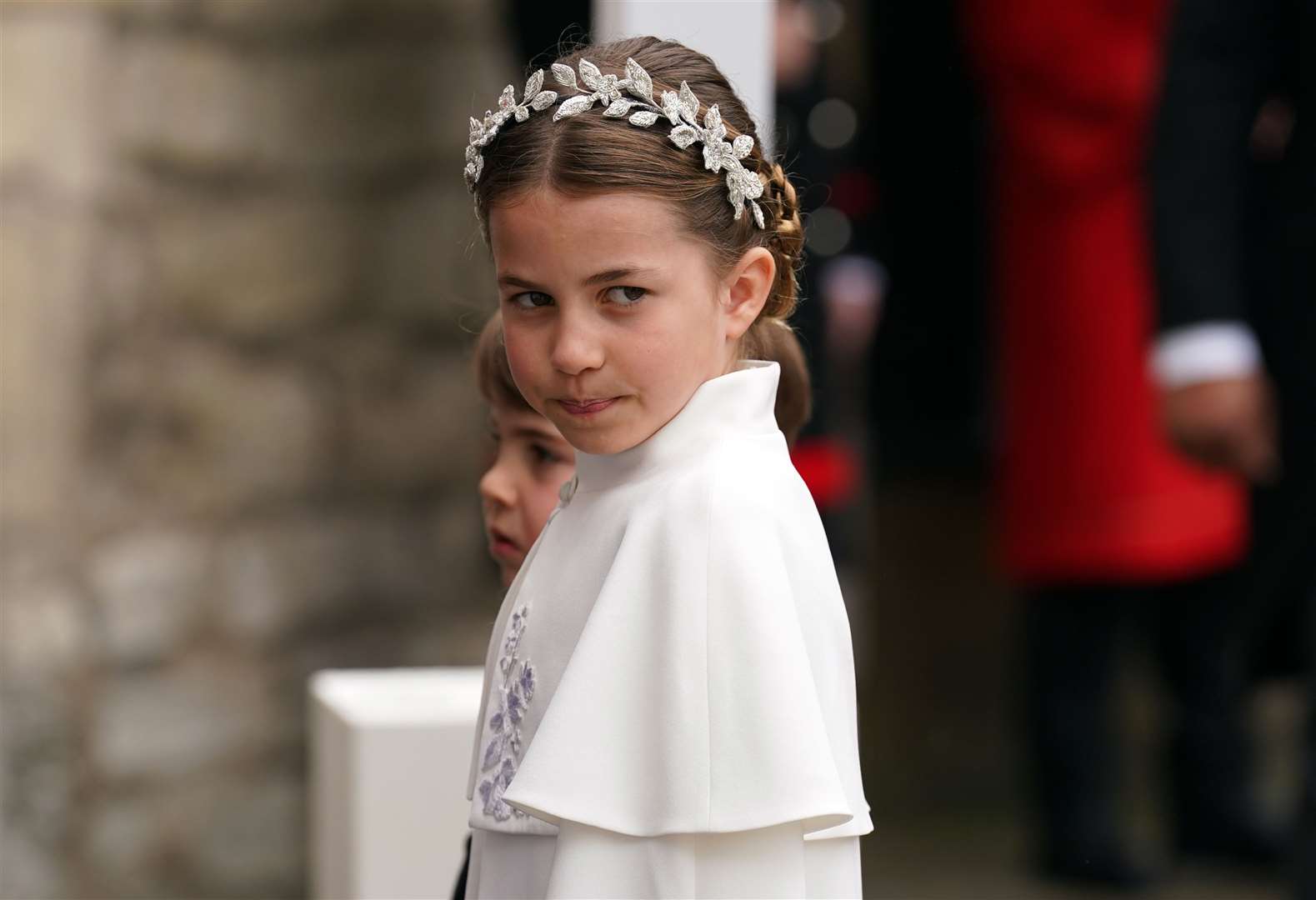 Princess Charlotte wore an Alexander McQueen dress (Andrew Milligan/PA)