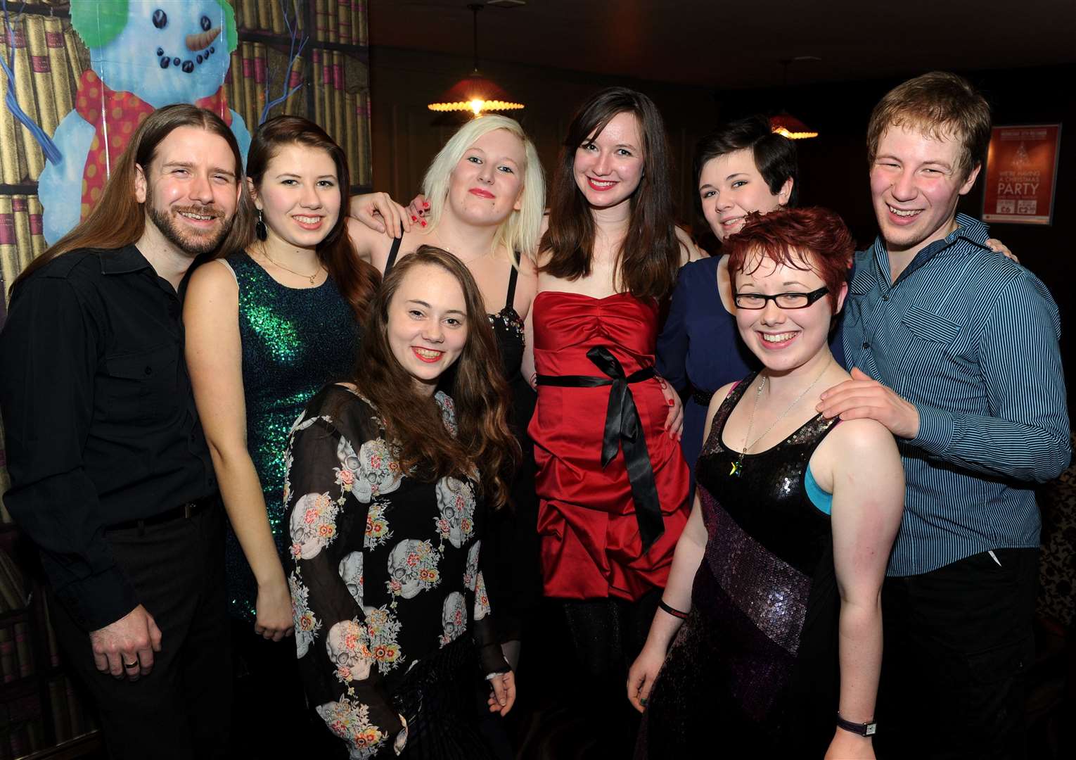 19th birthday celebration for Amy Hasson (centre) with fellow UHI drama students. Picture: Gary Anthony. Image No.020574.