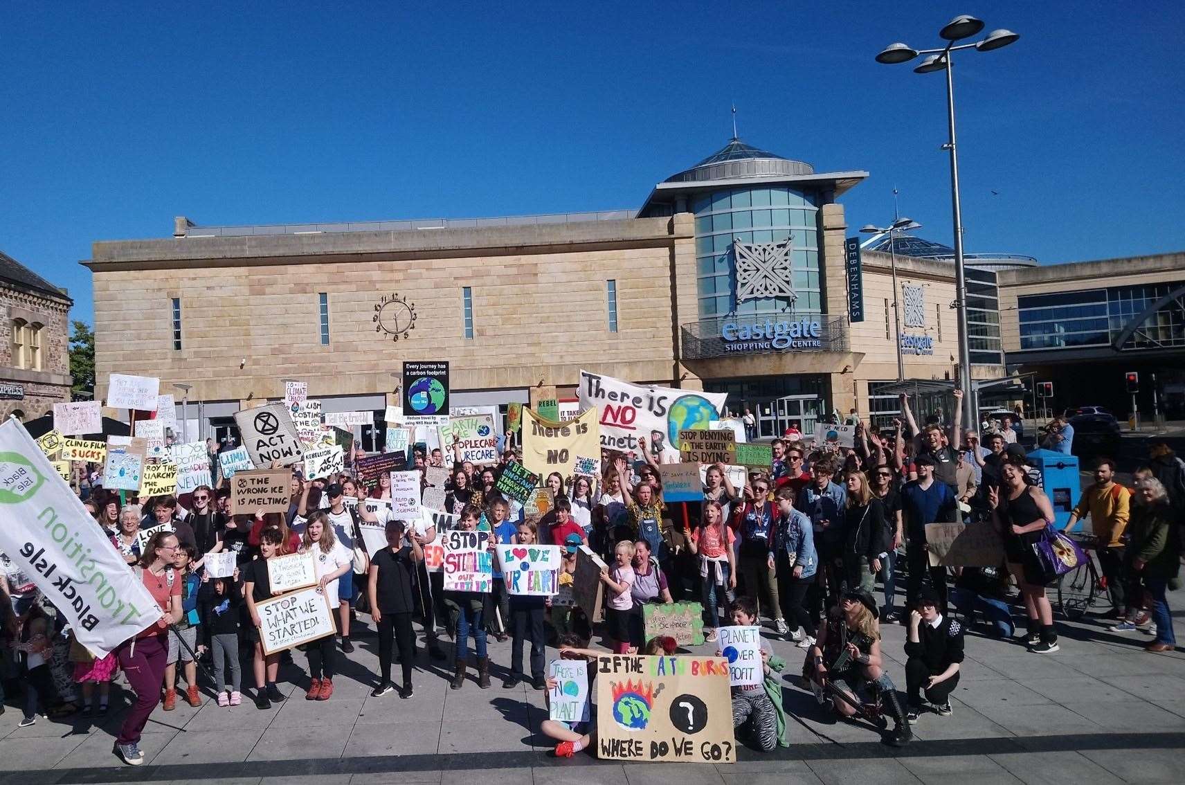 A previous climate strike organised by Extinction Rebellion in Falcon Square, Inverness.