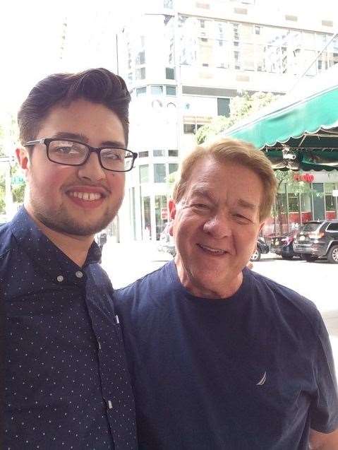 Alan Mackintosh with the composer and lyricist Dan Goggin in New York.