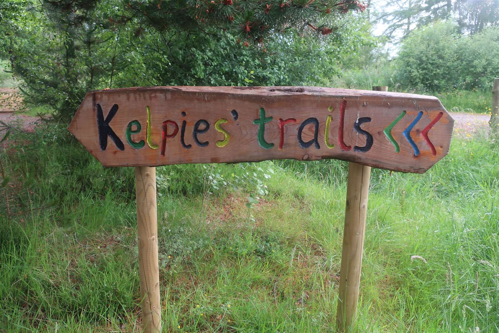 The Kelpies' Trails sign.