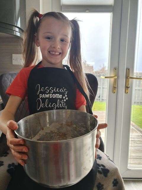 Jessica Calder makes the biscuits at home in Milton of Leys.
