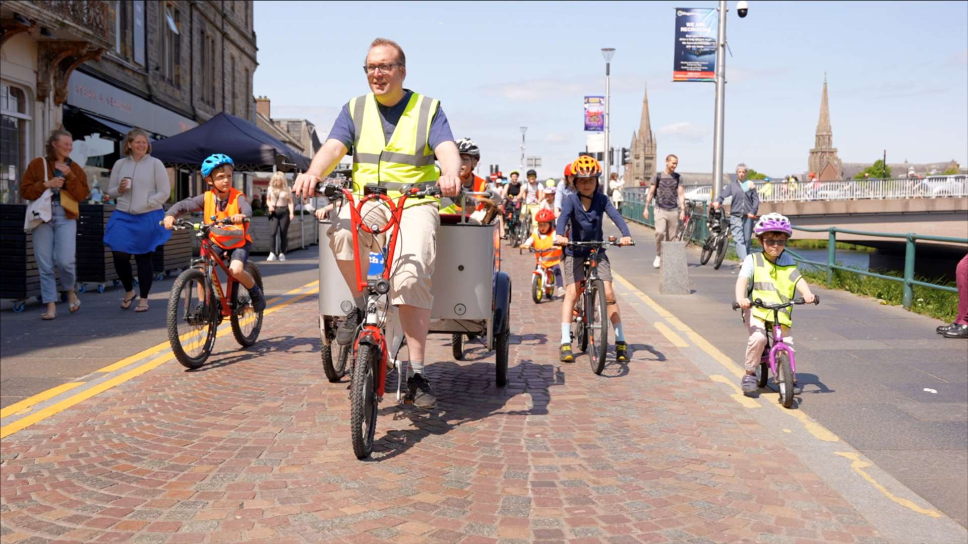 A ride by Inverness's Kidical Mass group features in the new film.