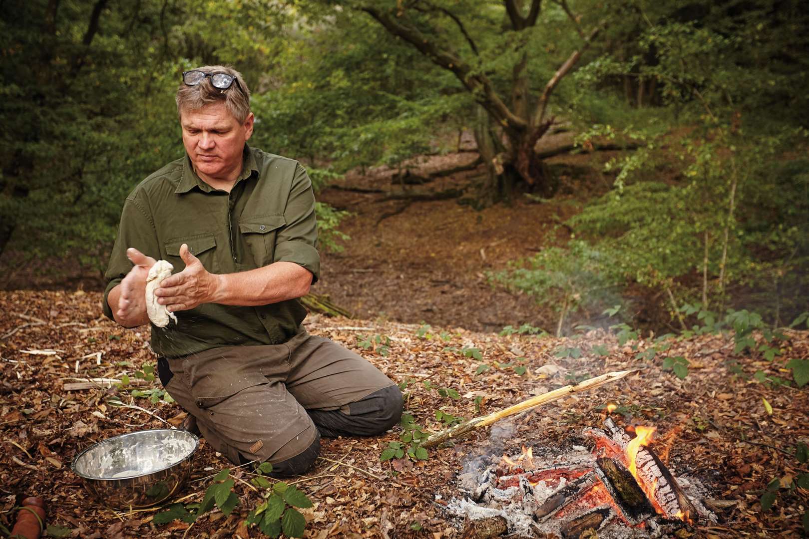 Ray Mears sings the praises of outdoor cooking. Picture: Glen Burrows/PA