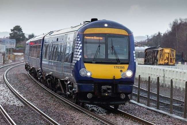 ScotRail train approaching station
