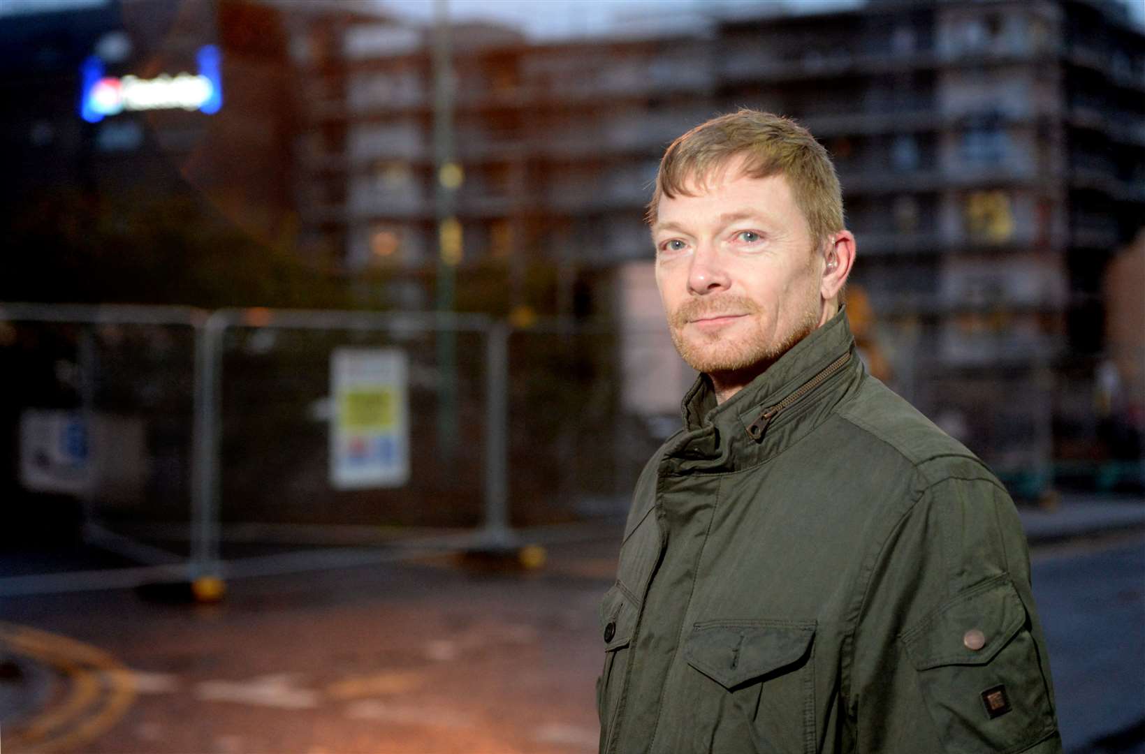 Christopher Mollitt standing in front of the demolished car park in Rose Street. Picture: James MacKenzie
