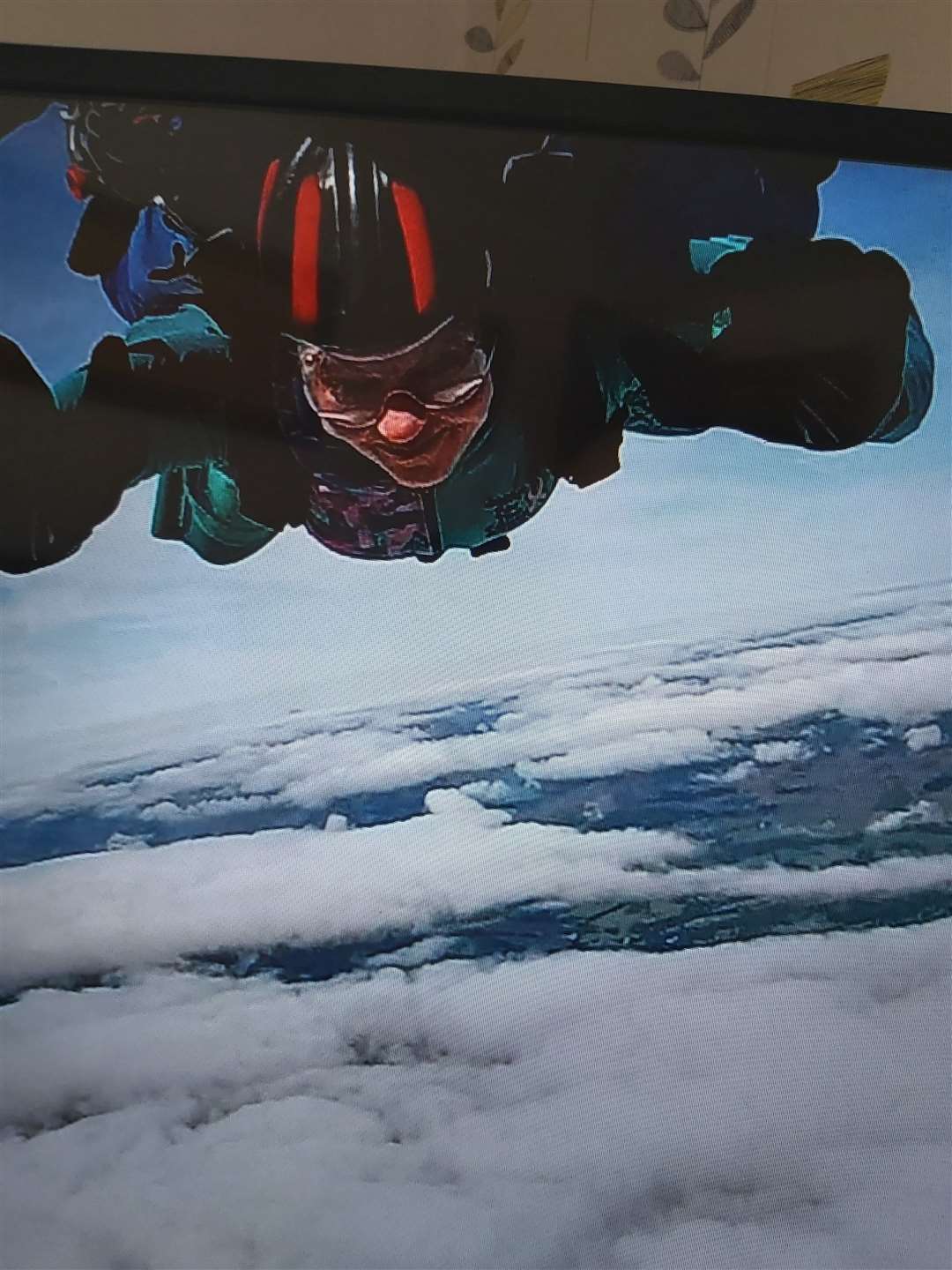 Tesco staff take part in a skydive for the Haven Appeal.