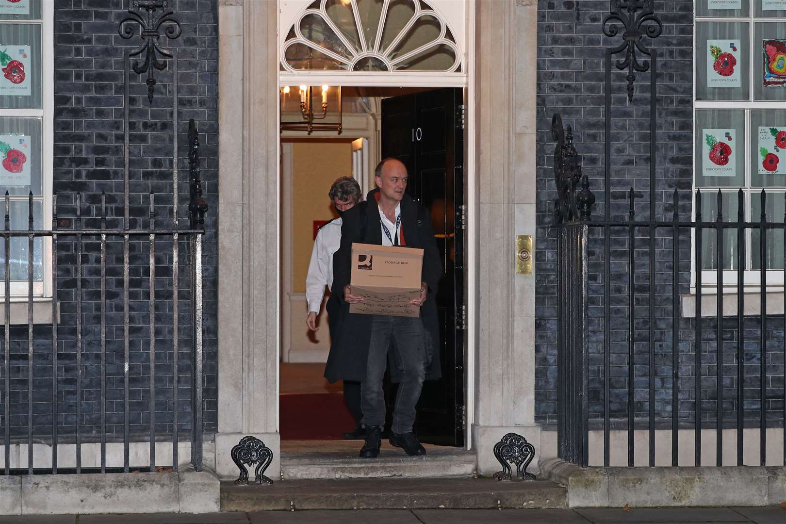 Dominic Cummings left 10 Downing Street following a behind the scenes row in November (Yui Mok/PA)