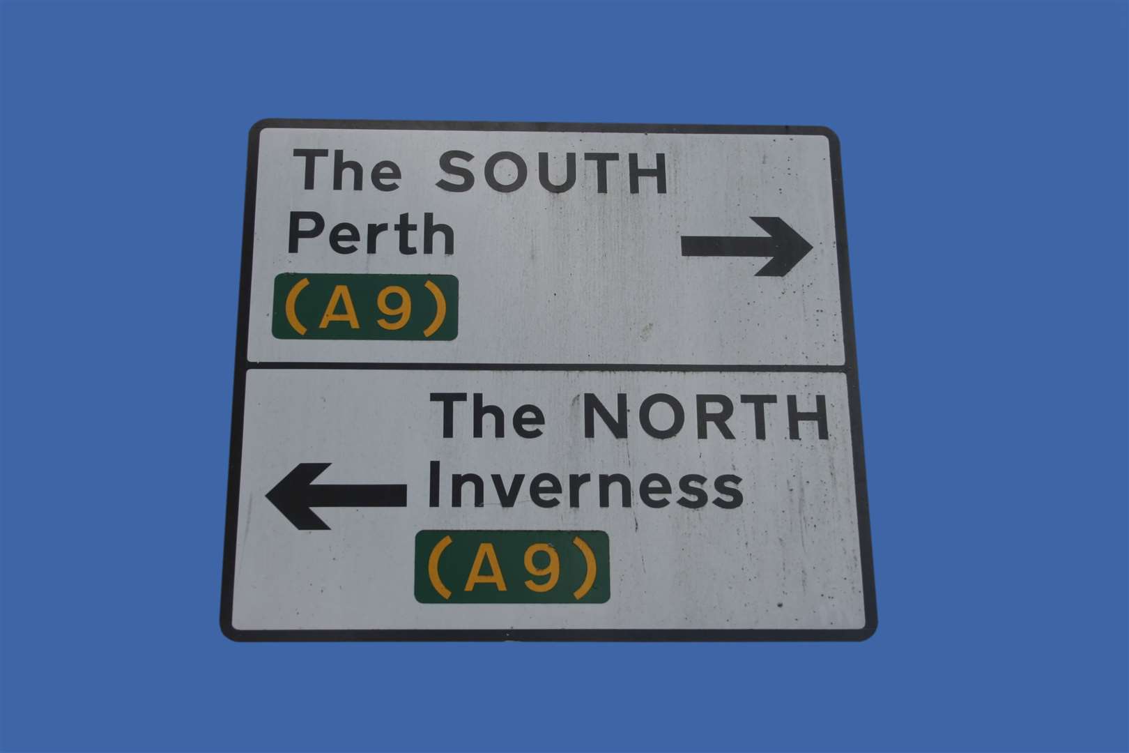 Road sign on A9
