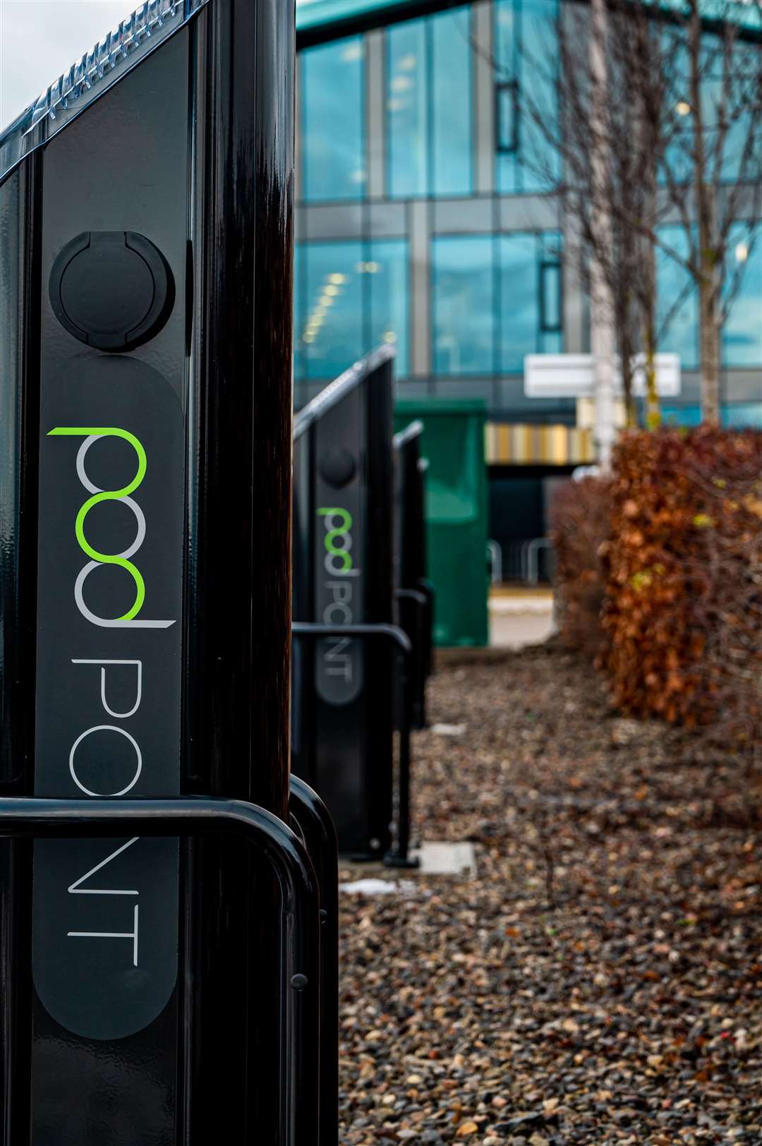 The new charging pods at Inverness Campus. Picture: Darren Lloyd/HIE.