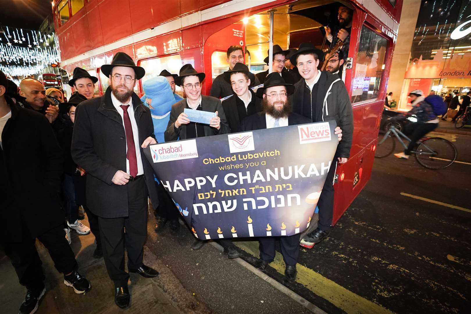 Rabbi Yisroel Lew said the group wanted to demonstrate that the capital was a ‘welcoming place for Jews’ (James Manning/PA)