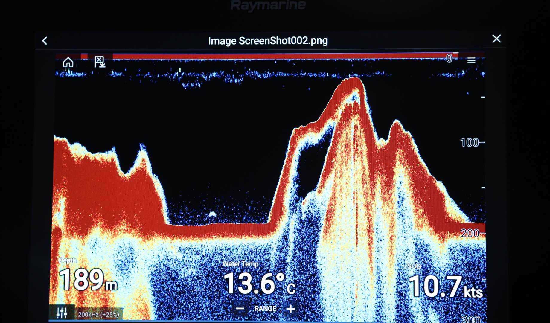 The sonar image taken at Loch Ness by tour boat skipper Ronald Mackenzie. Picture: Peter Jolly