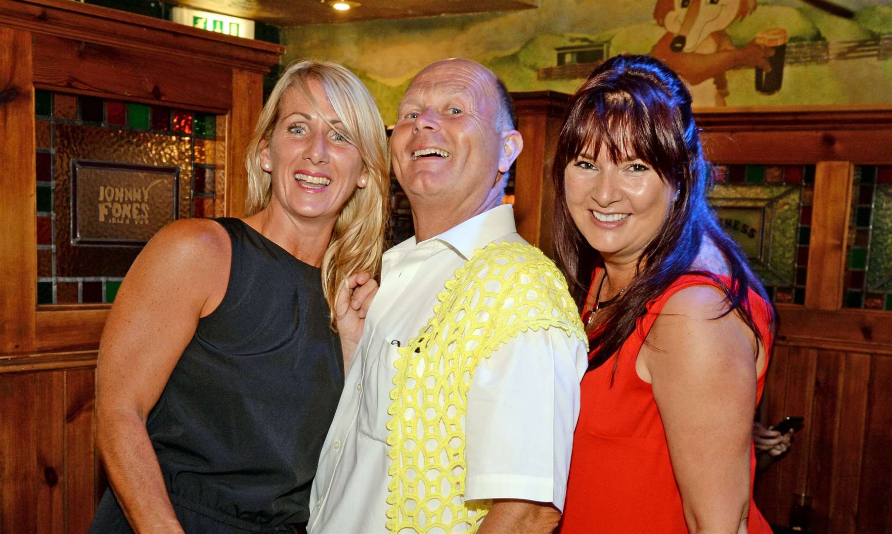 Paul Mars retiring from British Rail, pictured with Gaynol Christie and Dianna Roddham (right).