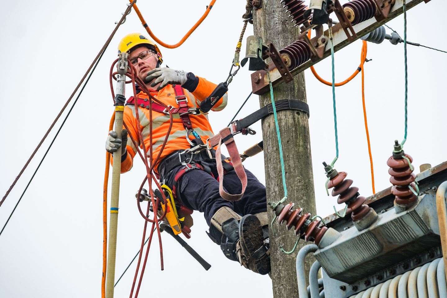 SSEN staff are tackling significant damage to the power network. Picture: SSEN