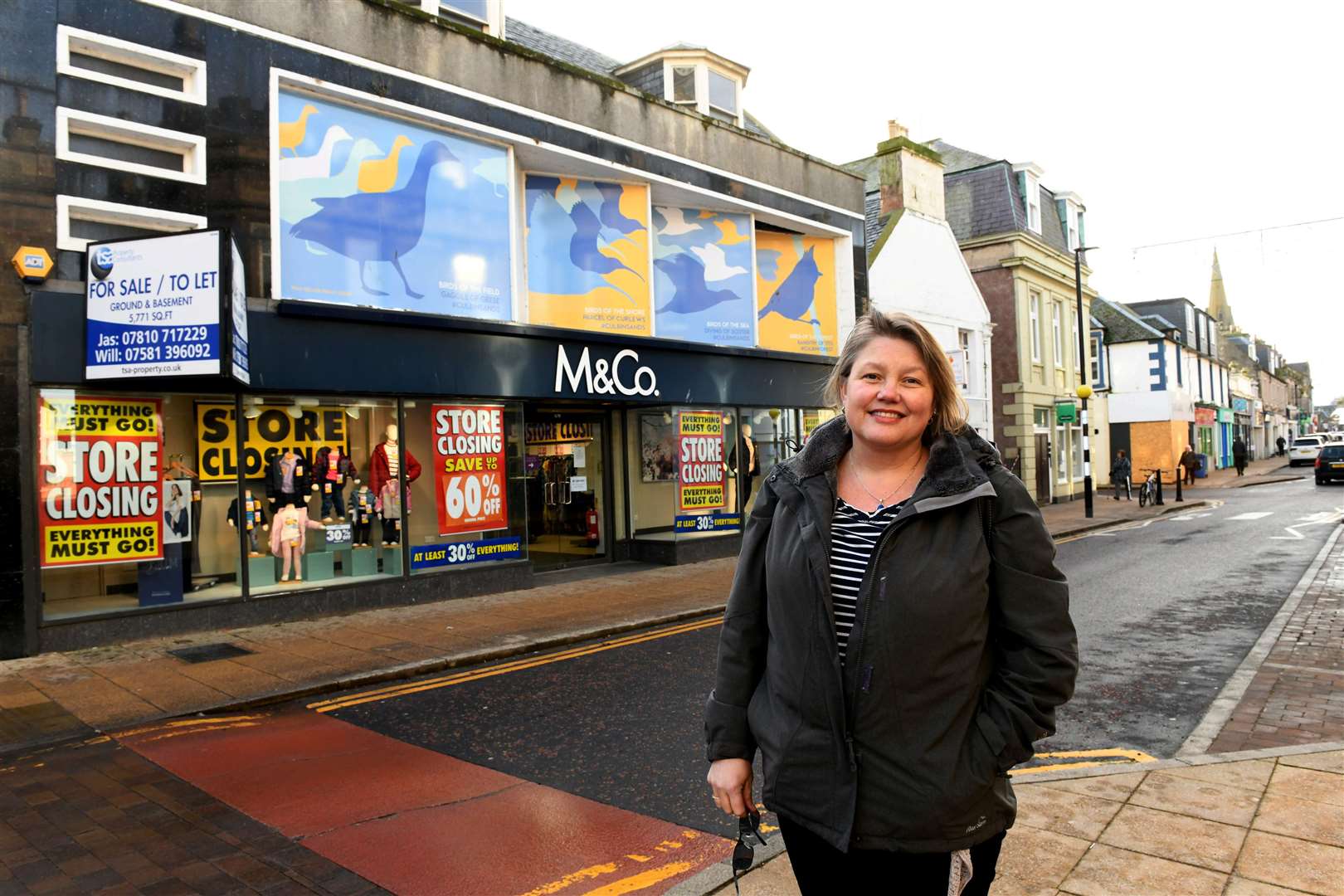 Lucy Harding outside M&Co in Nairn.