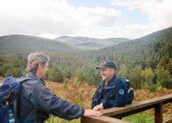 Head ranger Eric Baird (left) and deputy Mike Martin at the Knockie Viewpoint.