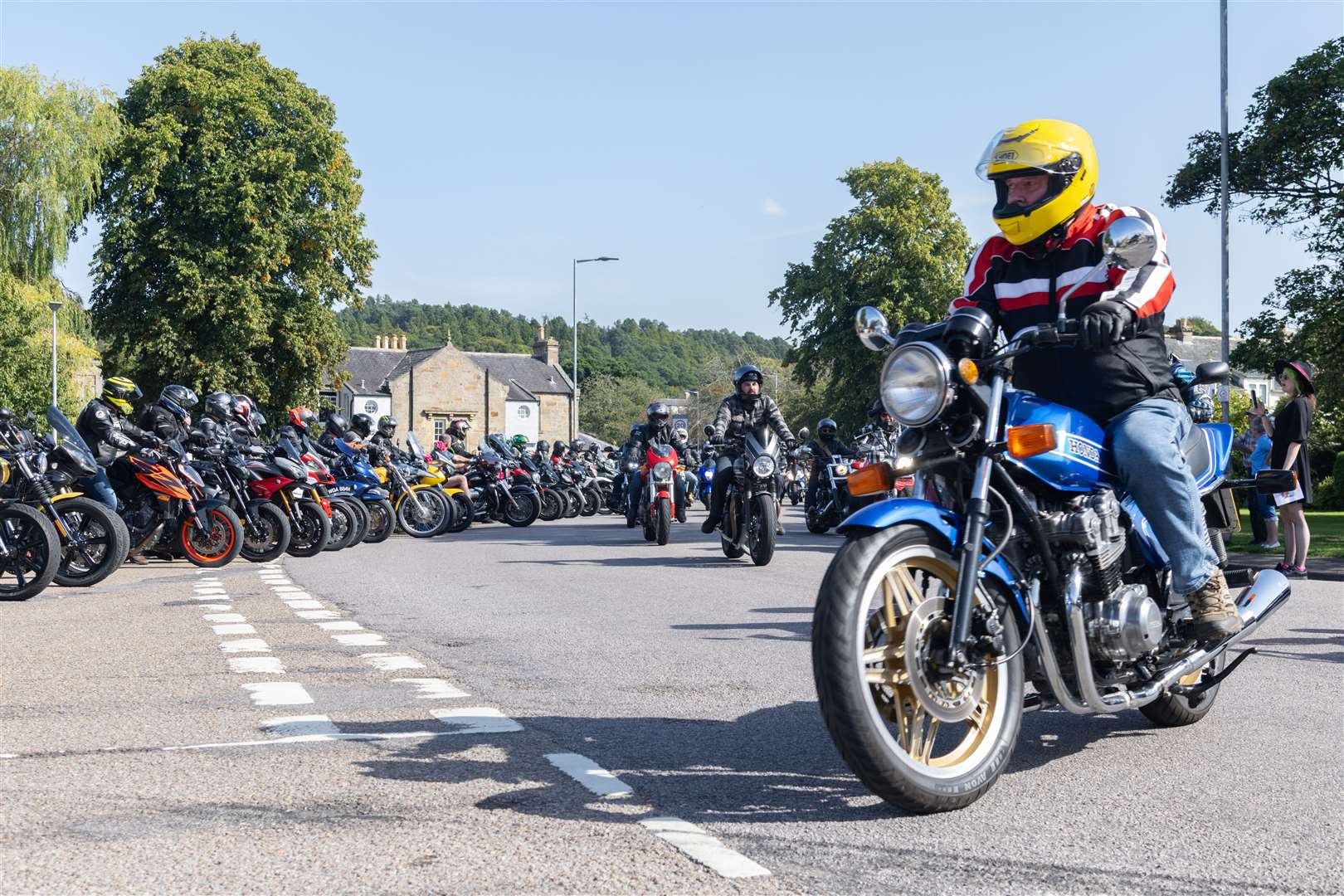 Bikers travelled from far and wide to pay tribute to Sam. Picture: Beth Taylor